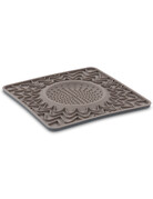 Messymutts Messy mutts tapis d'alimentation en silicone avec cadre et bol intégré 10x10" gris