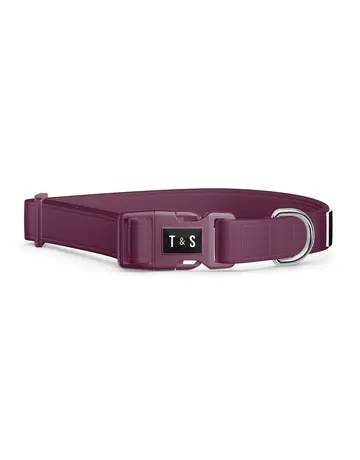 Tella & Stella Tella & Stella collier pour chien prune moyen