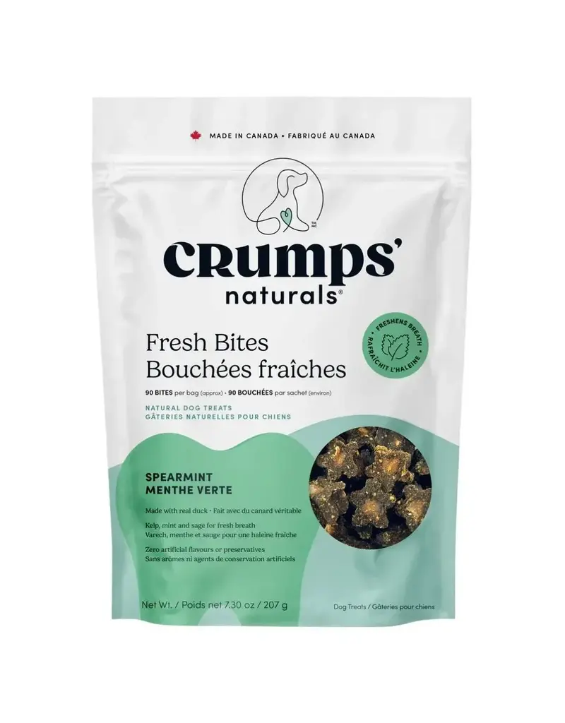 Crumps Crumps' Naturals gâteries pour chiens, bouchées fraîches, menthe verte 207 g