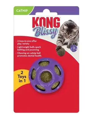 Kong Kong Blissy balle à trous avec balle d'herbe à chat à l'intérieur