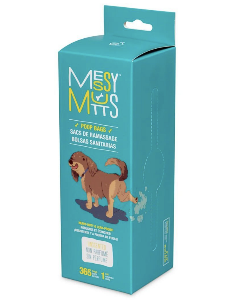 Messymutts Messy mutts sacs de ramassag biorecyclés, roulau de recharge en vrac (365u)