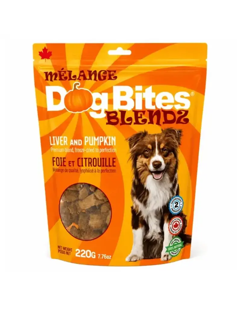 Dog Bites Dog bites gâteries séchées à froid foie et citrouille 220g