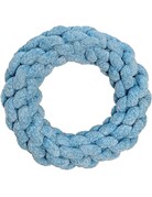 Foufit Foufit Anneau en corde nouée en velours bleu