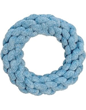 Foufit Foufit Anneau en corde nouée en velours bleu