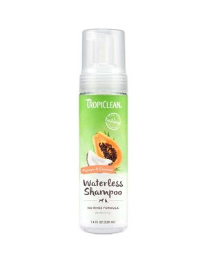Tropiclean shampoing sans rinçage chien et chat papaye et noix de coco