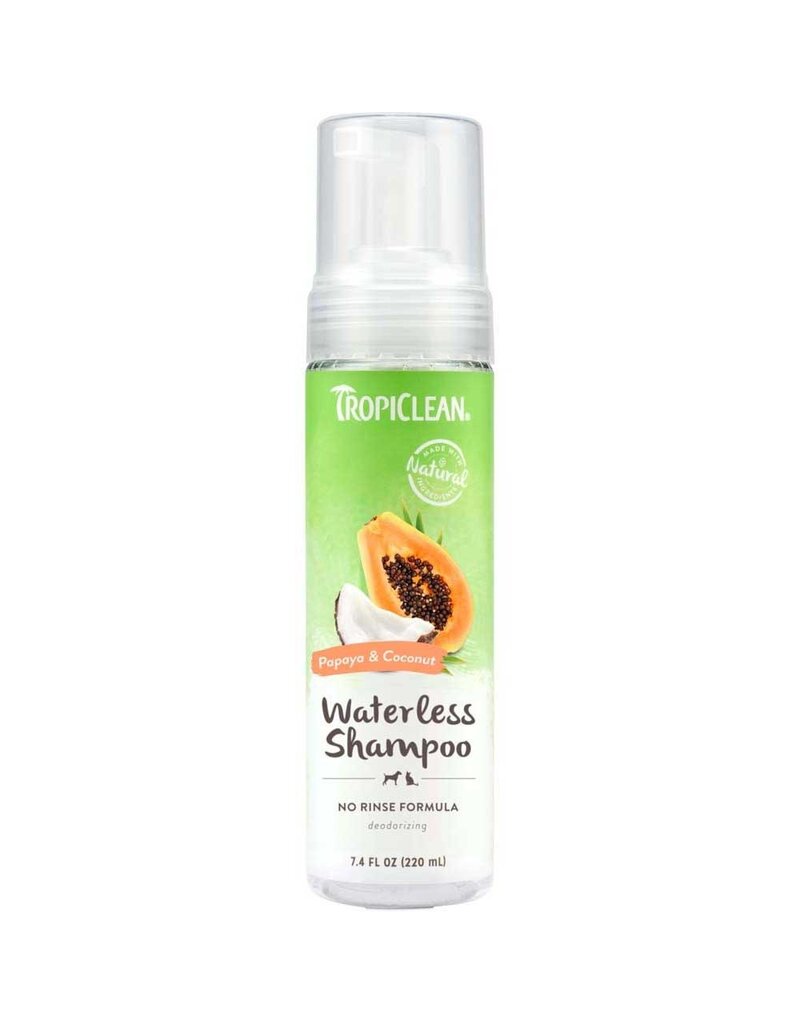 Tropiclean shampoing sans rinçage chien et chat papaye et noix de coco