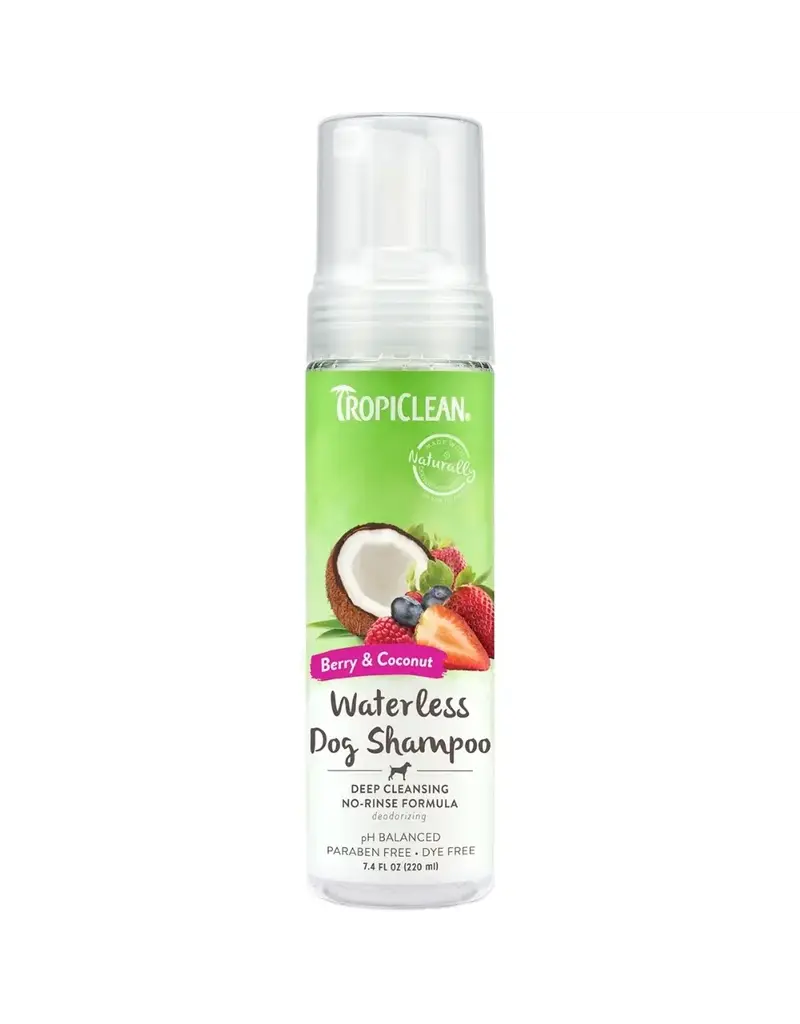 Tropiclean Tropiclean shampoing sans rinçage chien baies et noix de coco