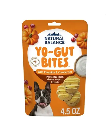 Bouchées Yo-Gut, riche en probiotiques citrouille et canneberge 4.5 oz