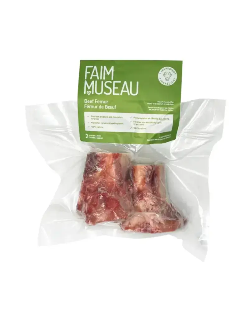 Faim museau Faim Museau moyen fémur de bœuf paquet de 2