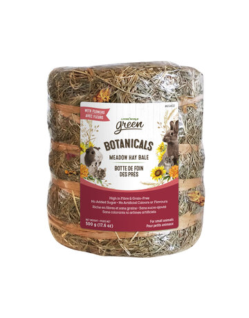 Living World Living world Green Botte de foin avec fleurs 500g.