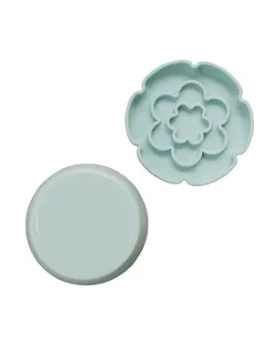 Dexypaws Dexypaws bol surélevé en céramique pour chat avec ralentisseur, forme de fleur vert 7.75 oz