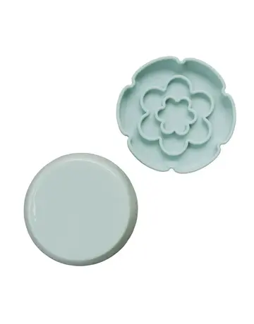Dexypaws Dexypaws bol surélevé en céramique pour chat avec ralentisseur, forme de fleur vert 7.75 oz