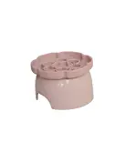 Dexypaws Dexypaws bol surélevé en céramique pour chat avec ralentisseur, forme de fleur rose 7.75 oz