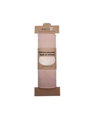 Dexypaws Dexypaws tapis en silicone pour bols - rose poudré