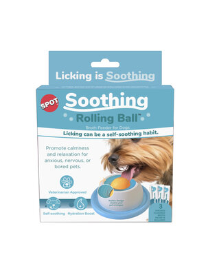 Spot Spot balle roulante interactive pour chien (3 sachets de bouillon à saveur de poulet inclus)