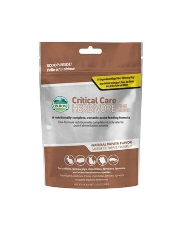 Oxbow Oxbow Critical Care formule nutritionnelle pour l'alimentation assistée saveur papaye 100g