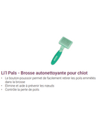 Safari Li'l Pals brosse auto-nettoyante pour chiot