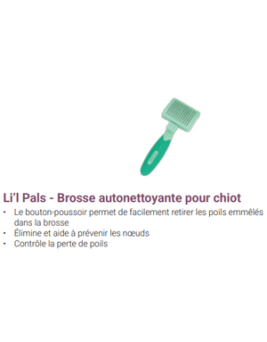 Safari Li'l Pals brosse auto-nettoyante pour chiot