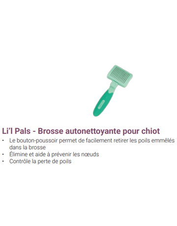 Safari Li'l Pals brosse auto-nettoyante pour chiot