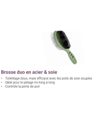 Safari Safari brosse duo en acier et soie large