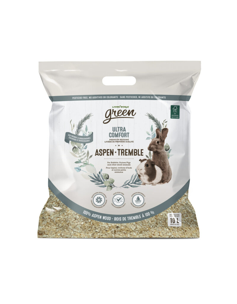 Living World Living world green litière de qualité supérieur bois de tremble à 100% 20L