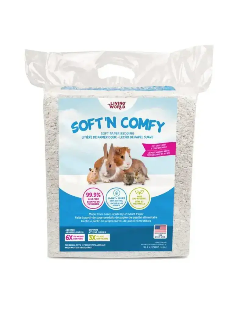 Living World Living world Soft'n Comfy litière de papier doux 56L