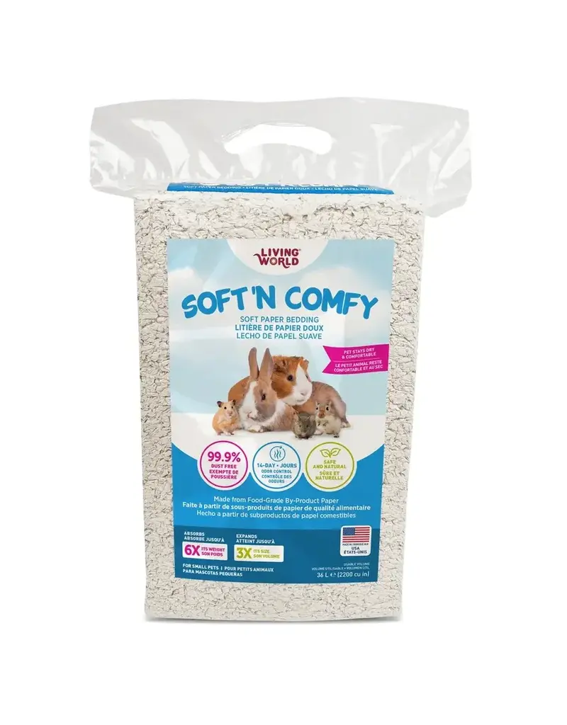 Living World Living world Soft'n Comfy litière de papier doux 36L
