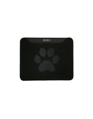 Bud'z Bud'z tapis à litière double couche, motif de pattes noir, moyen 65x45cm