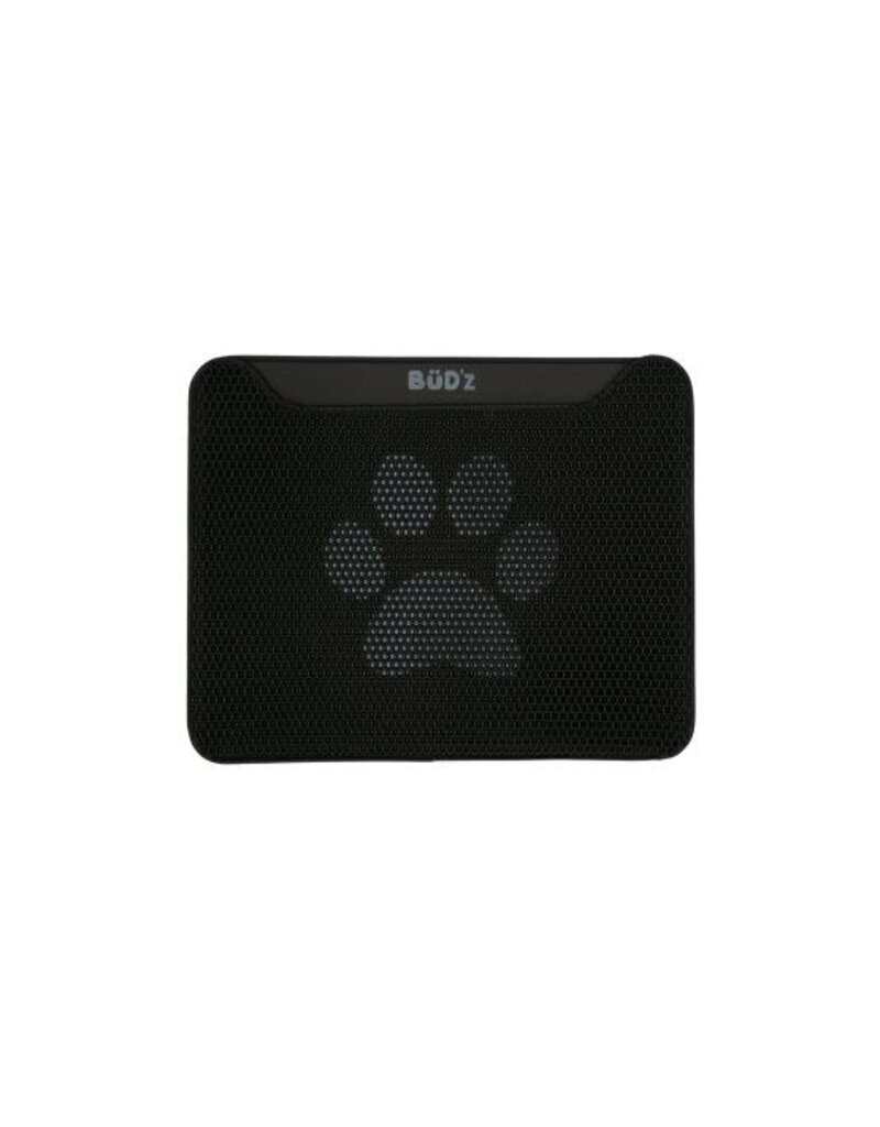 Bud'z Bud'z tapis à litière double couche, motif de pattes noir, moyen 65x45cm