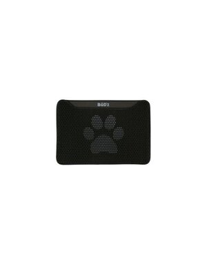 Bud'z Bud'z tapis à litière double couche, motif de pattes noir, petit 45x35cm