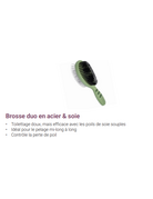 Safari Safari brosse duo en acier et soie medium