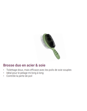 Safari Safari brosse duo en acier et soie medium