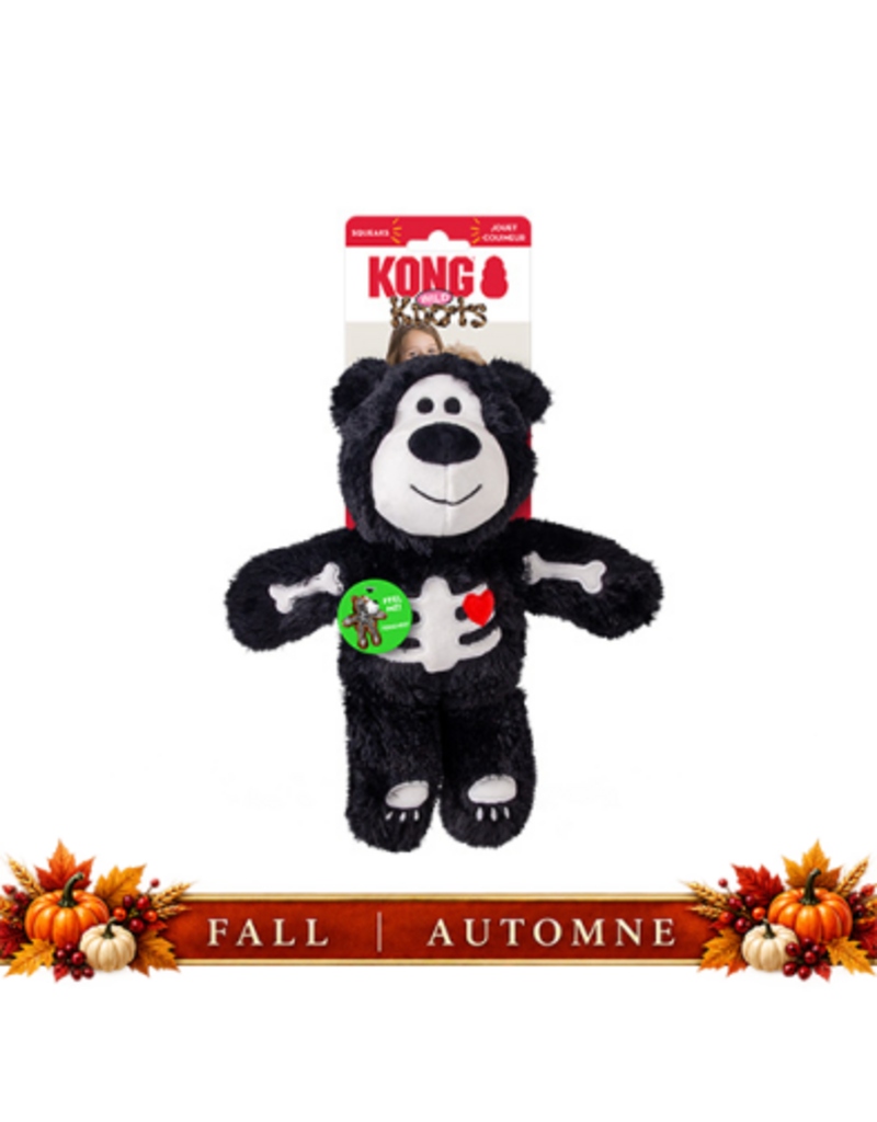Kong Kong Knots Wild squelette ourson noir petit/moyen