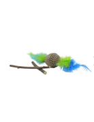 Gastronome BUD'Z jouet pour chat, matatabi- ballon de rugby cartonné avec plumes 20cm