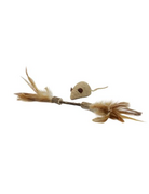 Gastronome BUD'Z jouet pour chat, duo matatabi- bâtonnt avec plumes et la souris en jute 30 a 22cm