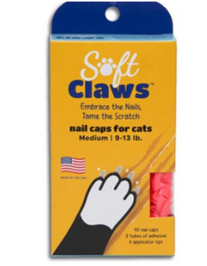 Soft claws capuchons à ongles pour chats moyens rose