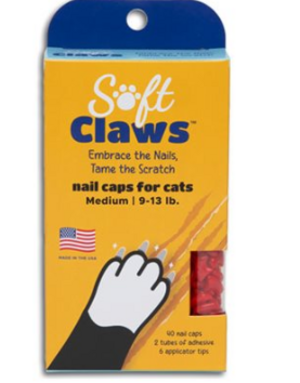 Soft Claws Soft claws capuchons à ongles pour chats moyens rouge