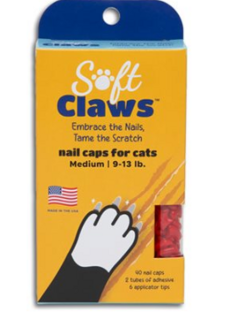 Soft claws capuchons à ongles pour chats moyens rouge