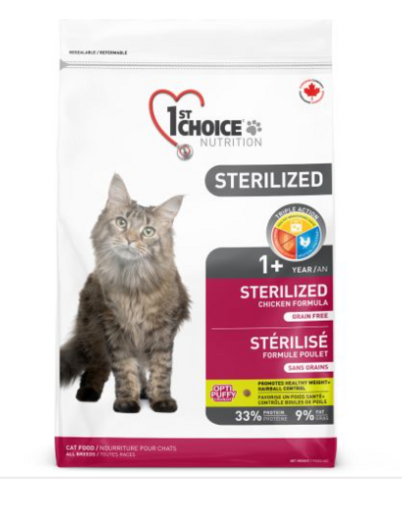 1st choice 1st Choice nourriture pour chat, stérilisé - poulet sans grains 10kg