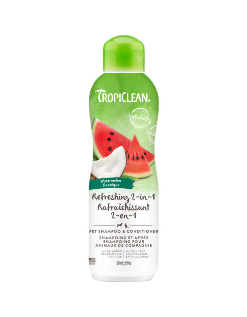 Tropiclean Tropiclean – shampoing 2 en 1 melon d’eau 20 oz