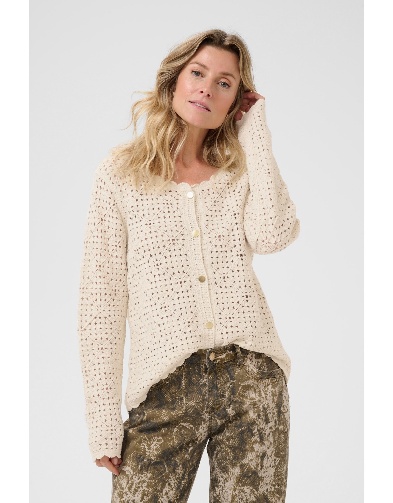 CREAM 10613937 CARDIGAN