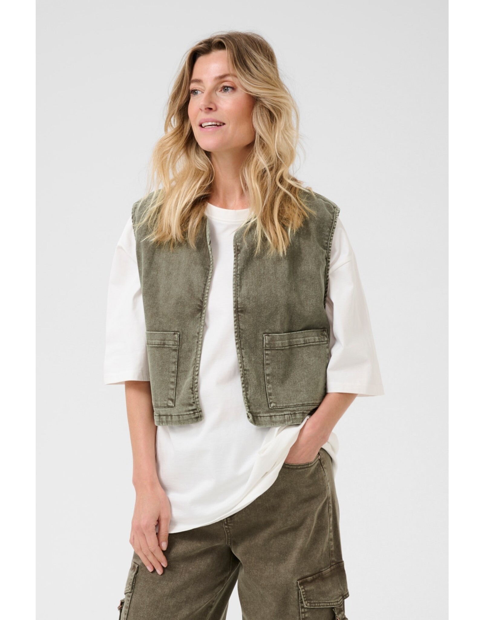 CREAM 10614056 WAISTCOAT