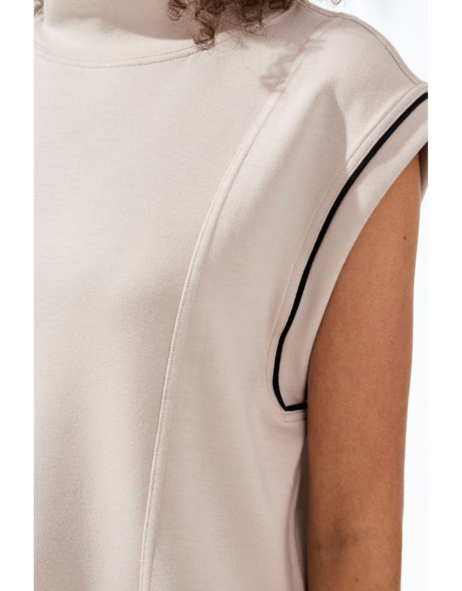 TRIBAL 2446O-3390 MOCK NECK TOP