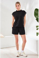 TRIBAL 2446O-3390 MOCK NECK TOP