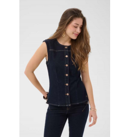 CREAM 10615211 DENIM WAISTCOAT