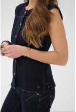 CREAM 10615211 DENIM WAISTCOAT