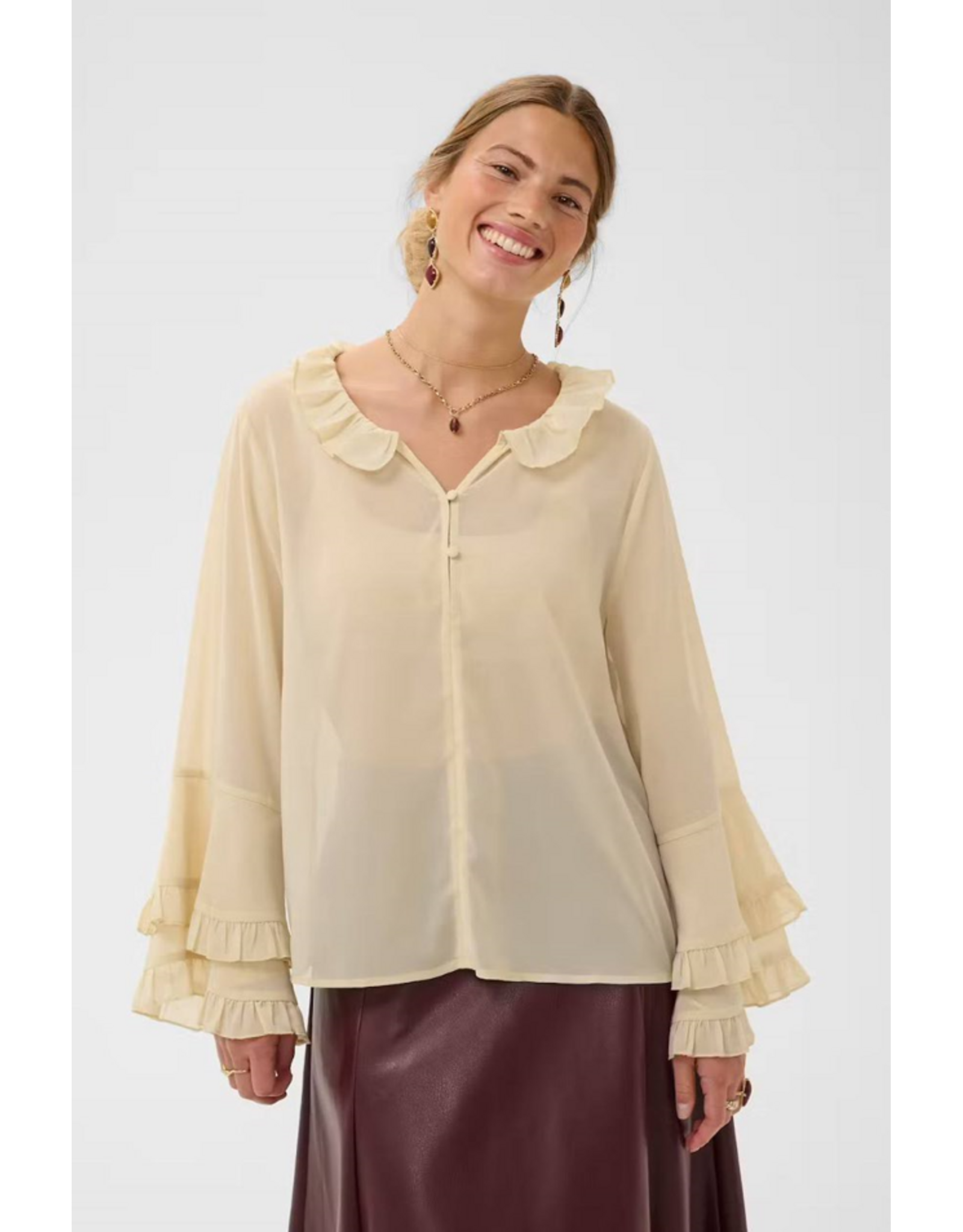 CREAM 10615646 BLOUSE