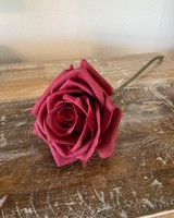 14" Real Touch Full Bloom Red Rose