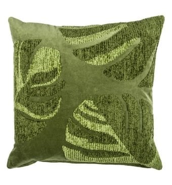 Jeffan Lyria 20" Square Embroidered Pillow, Green- AP-32402