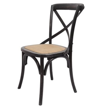 Forty West Brody X-Back Side Chair Black Wash 52508-BLW